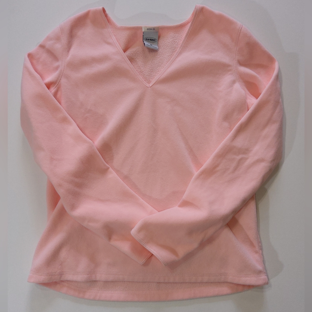 Old Navy Womens Sweater Size Medium Pink V-Neck Perfect Fit‎ Soft Barbiecore Top